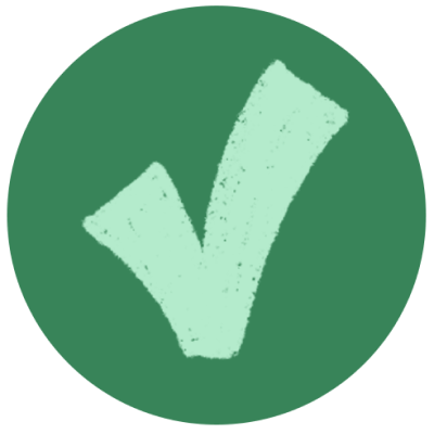 Green checkmark icon for Oregon Lottery